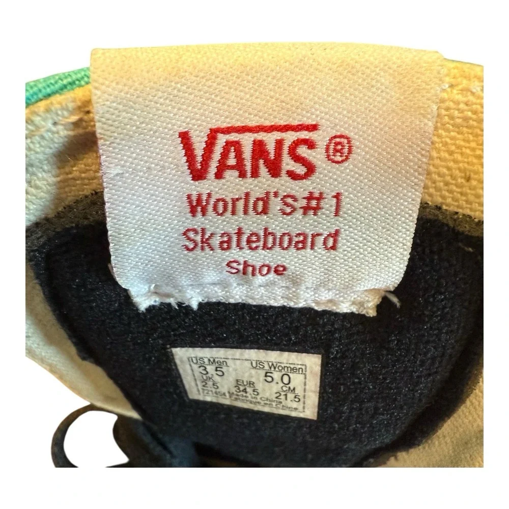 Vans  Off the Wall 721454 Multicolor High Top Sneaker Shoes Sz W5 M3.5 Unisex